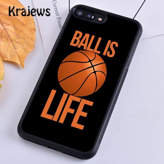 Krajews Ball Is Life Basketball Soft Phone Case Cover For IPhone 18 17 Air 16 15 14 Plus 11 12 13 Pro Max Coque Fundas