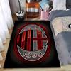 "AC Milan 1899 Logo Design Carpet Rug for Home Decor, Black and Red" Suitable for Use As an Anti-slip for Living Room Bedroom Sofas