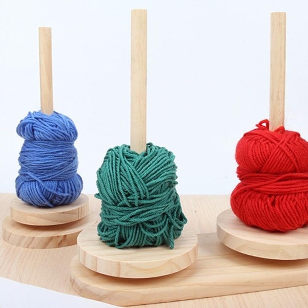 High Quality Portable Yarn Rotating Tool Wooden Detachable Wool Yarn Winding Axis Frame Yarn Holder Knitting Crochet