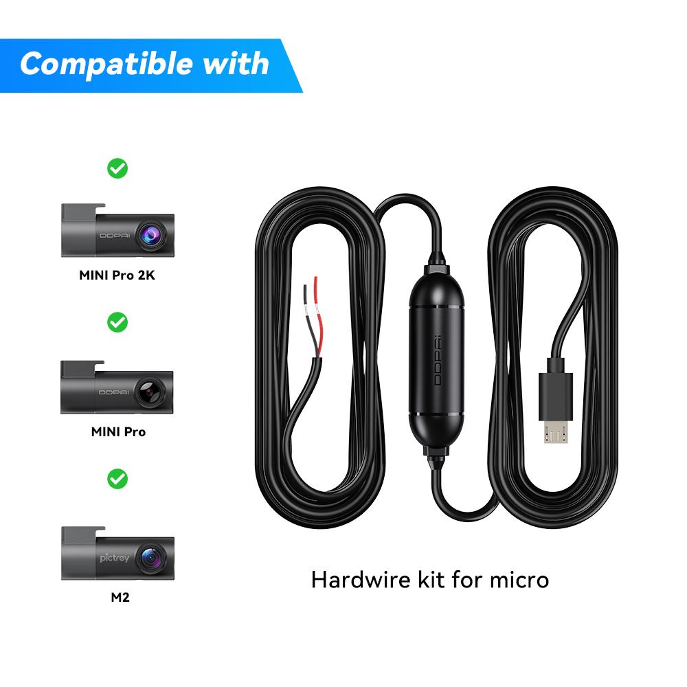 DDPAI Dashcam Hardwire Kit for 24H Parking Monitor Compatible with N1/N3 Pro/N5/Z40/Z50