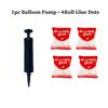1/1/1PC Balloon Pump Balloon Glue Dot Portable Hand Push Balloons Inflator Accessories Wedding Birthday Party Celebration Tools