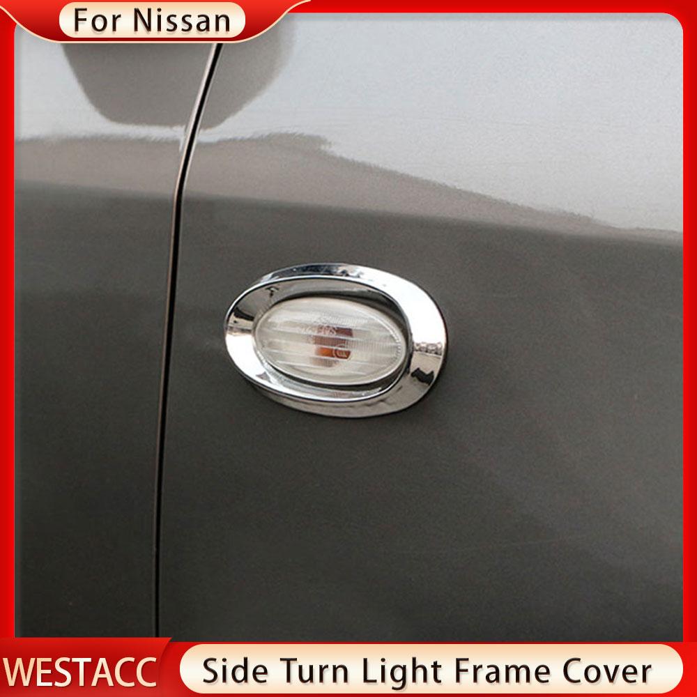 2Pcs Chrome Car Side Turn Light Lamp Cover Sticker for Nissan Versa Sunny Almera Latio 2011 2012 2013 Molding Trim