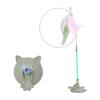 Kitten Exercise Teaser Wand High-Strength Suction Cup Base Long Elastic Steel