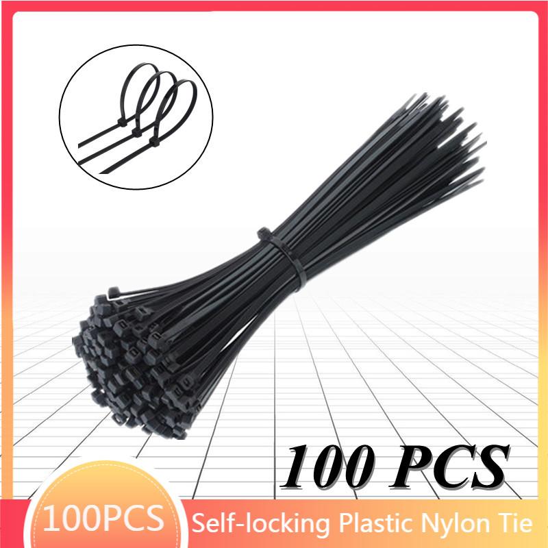 100 Pieces Self Locking Plastic Nylon Cable Tie Fasten Cable Tie Transport Packaging Cable Tie Garden Cable Tie Book Cable Tie