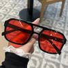 New Square Double Beam Pilot Sunglasses Trendy Multi-color for Driving Cycling Tourism Street Photography