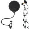Studio-Mikrofon-Pop-Filter, doppellagige, flexible Windschutzmaske, Mikrofonschutz für Sprech- und Aufnahmezubehör