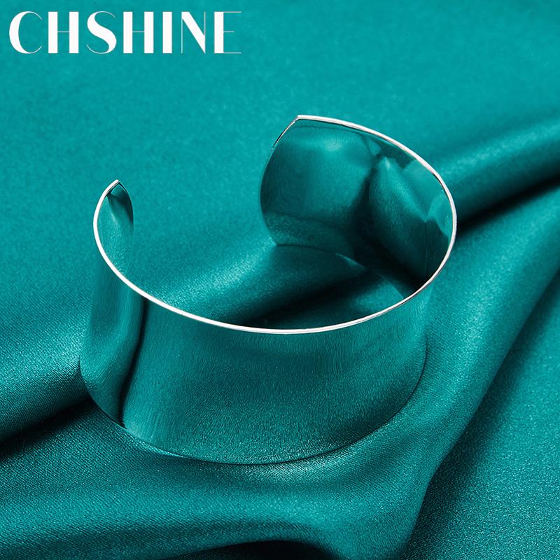 925 Sterling Zilveren Manchet Armband Bangle Mode Sieraden MD012