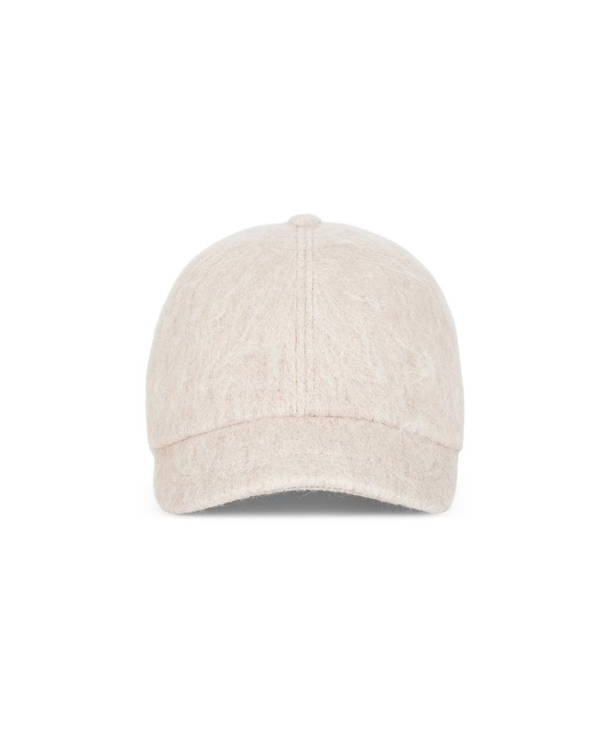Bajal Va Curved Circle Logo Newsboy Cap Oatmeal