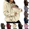 Women's Winter Warm Maternity Coat Full Zip Baby Wearing Jacket Pregnancy Clothing