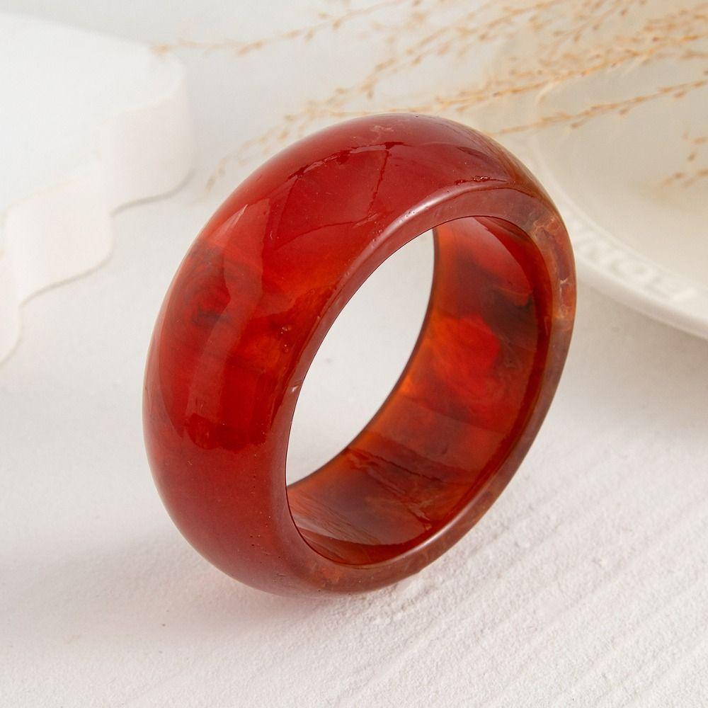 Exaggerated Large Acrylic Bangles Vintage Geometric Charm Bracelets Jewelry Gift