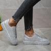 Women Vulcanize Shoes Casual Sneakers Bling Shoes Girls Glitter Bord Shoe Platform Female Breathable Lace Up Outdoor Sport Shoes