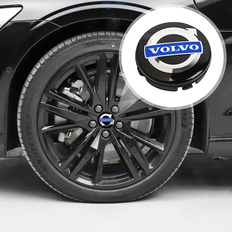 4 st Biltillbehör Hjulnavskåpor Navkåpa Emblem För Volvo XC90 XC60 V50 S60 V70 V60 V40 S90 olestar AWD XC40 S80 T6