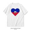 Haiti Flag Heart Shirt Woman Man Summer Oneck Breathable Graphic T Shirts Casual Simple S3XL Trending Shortsleev
