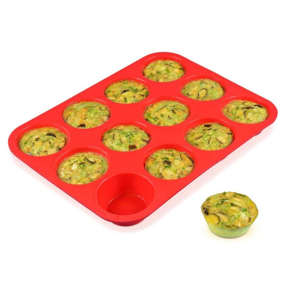 Non Stick Cupcakes Mold 12 Holes Soap Chocolate Muffin Baking Pan Round Baking Mold Kitchen Tools