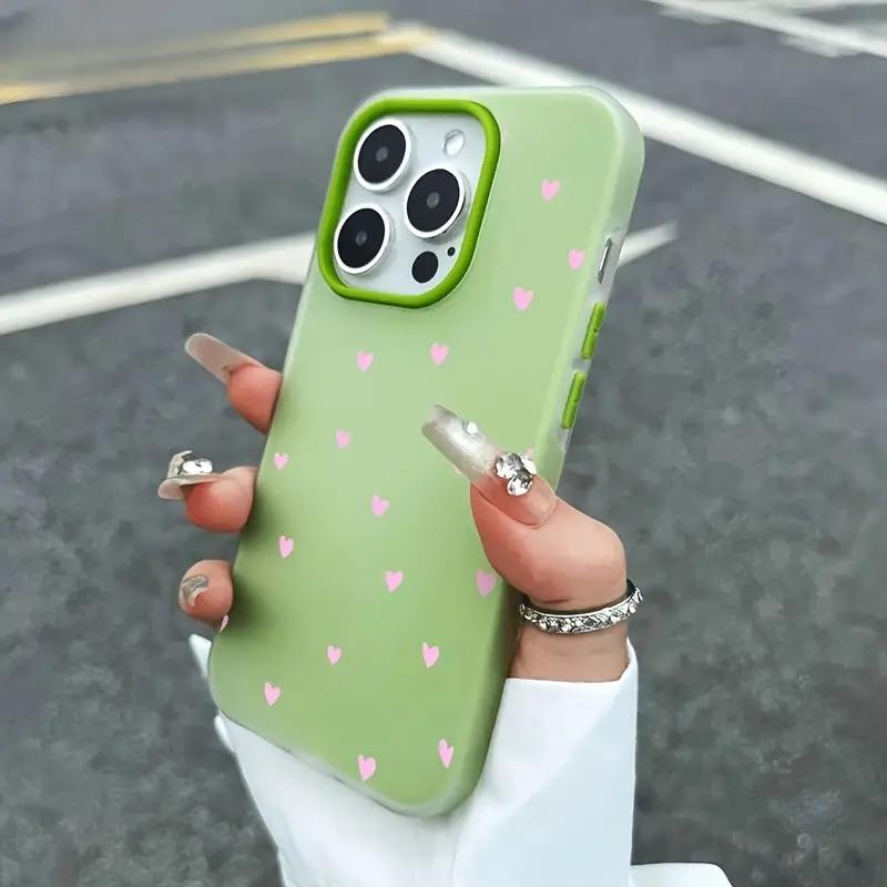 Small Fresh Pink Heart Jelly Color Phone Case For iPhone 17 16 11 12 13 14 15 Pro Max Air Cases For iPhone 16 15 14 Plus Cover