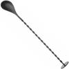 Lange barman lepel voor cocktails met stamper 280 x 35 mm zwart