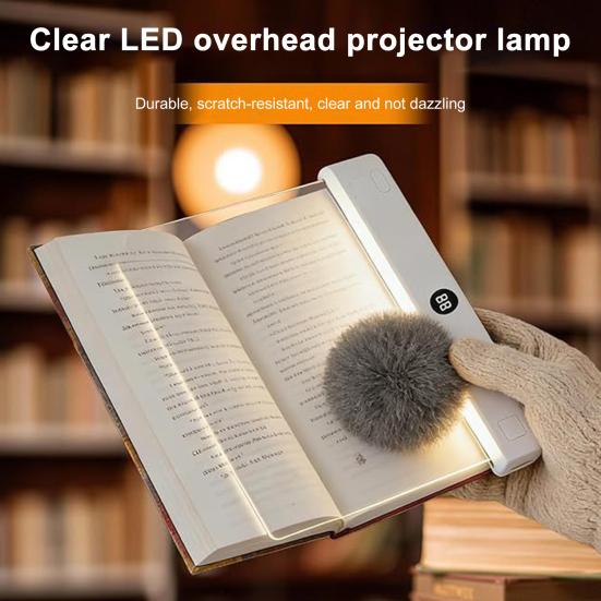 LED Page Reading Light Rechargeable Flat Book Lights with Smart Timer And Automatic Shut-Off Stepless Dimming Lamp for Eye Protection
