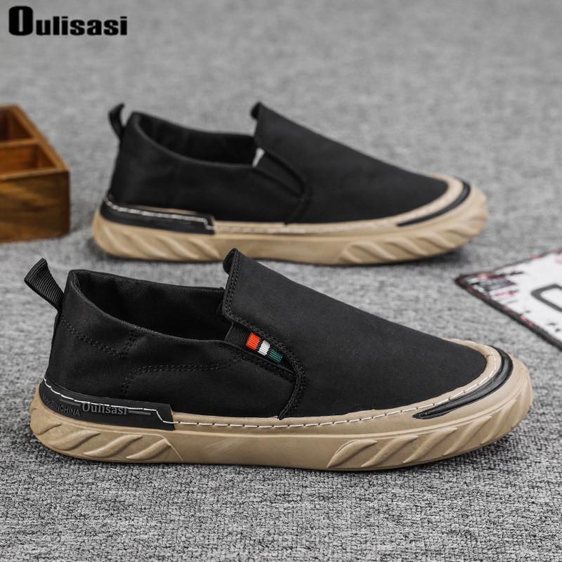 Modieuze Canvas Loafers voor heren groen Ijzijs Casual Schoenen Hoge Kwaliteit Wandelschoeisel Ademend Linnen Oppervlak Flats sneakers mannelijk