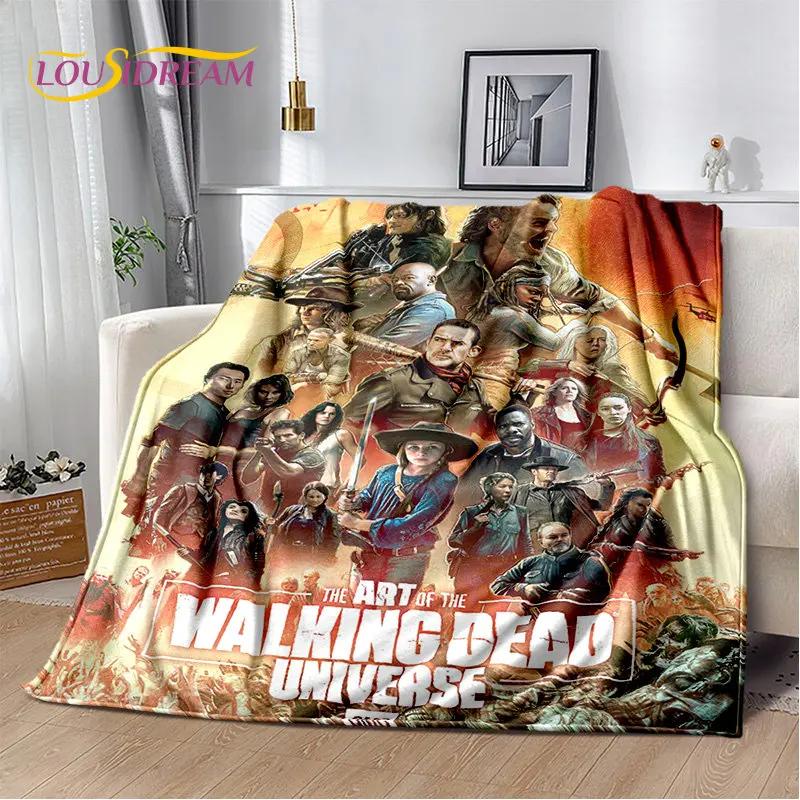 The Walking Dead Horror Soft Plush Blanket,Flannel Blanket Throw Blanket for Living Room Bedroom Bed Sofa Picnic Cover Bettdecke