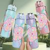 1PC Sea Turtle Ocean Marine Animal Print 750ml Color Plastic Sports Water Bottle Leakproof Flip Straw Lid Suitable for Sports Office Home Use