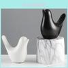Contemporary Ceramic Bird Figurine With Minimalist Finish For Wedding And Party Gifts