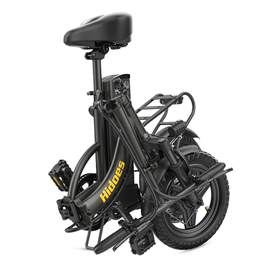 Hidoes HD- C5 Bicicleta Elétrica Dobrável para Deslocamento na Cidade Motor de 250W Bateria de 36V10.4Ah Velocidade Máxima de 25KM/H Pneus Off-road de 14 Polegadas Carga de 120kg Bicicleta Elétrica Unissex