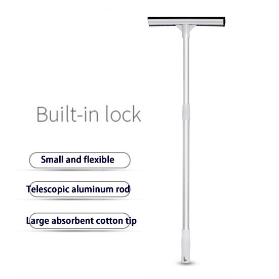 Multifunctional Window Squeegee Telescopic Detachable Long Handle Double-sided Window Scrubber Cleaner