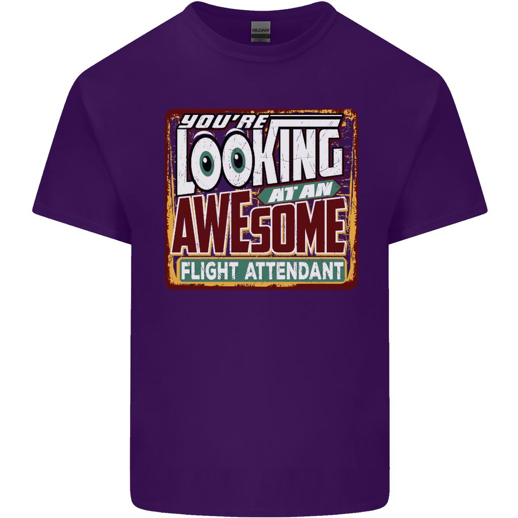 Looking at an Awesome Flight Attendant Unisexs Light Cotton TShirt
