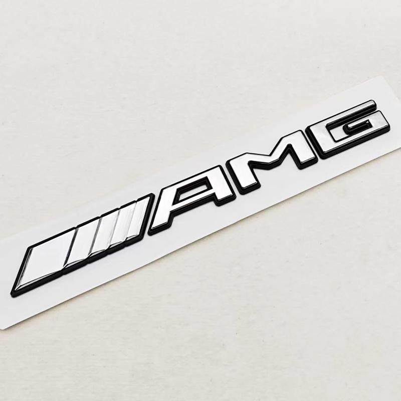 3D ABS Car Letters Logo AMG Fender Side Emblem Badge Rear Tail Trunk Sticker Styling For Mercedes Benz AMG Auto Accessories