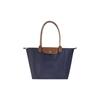 Longchamp Le Pliage 31 Logo Foldable Dumpling Bag Handbag Canvas And Leather Shoulder Bag Large Women Handbags Navy-Blue 1899089P68
