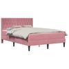 Bed Frame with Mattress vidaXL Pink Pink 120 X 190 Cm Velvet