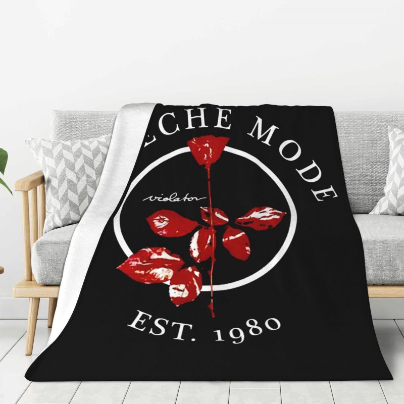 Custom Electronic Rock Band Depeche Cool Mode Blanket 3D Printed Soft Flannel Fleece Warm Throw Blankets Office Bed Couch Quilt