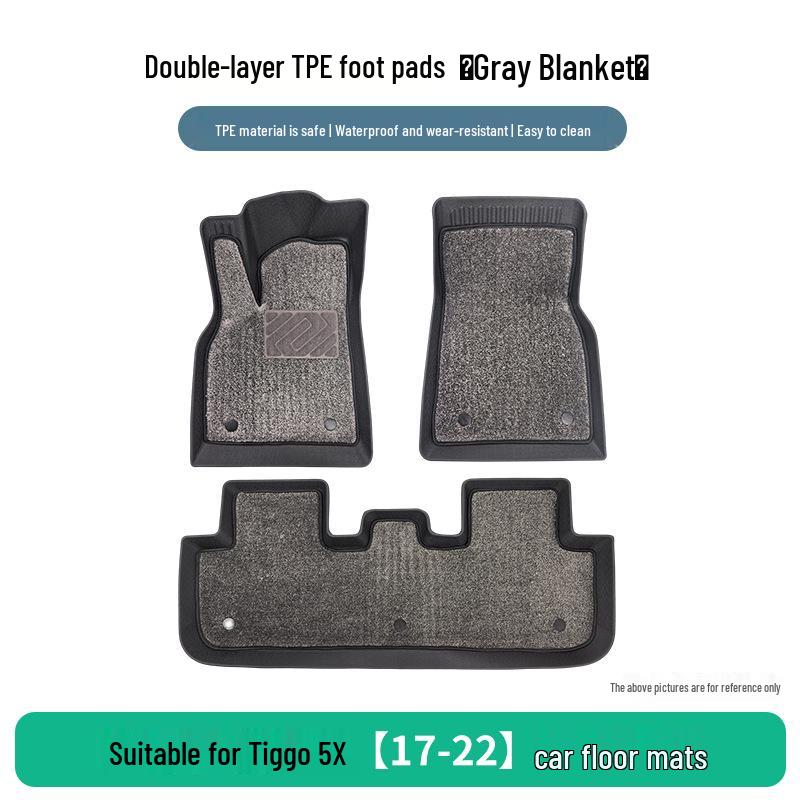 Ruihu 5X (2017-2022) TPE Floor Mats - 3-Piece Set for Chery Vehicles