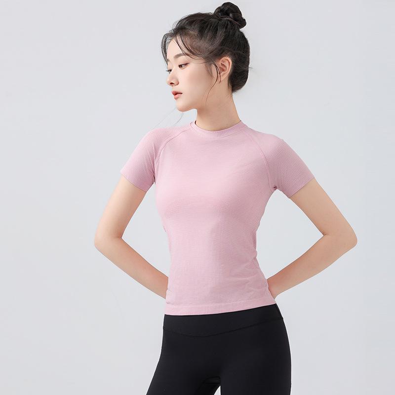 Dames Sneldrogende Slimme Yogalegging & Korte Mouwen Sporttop