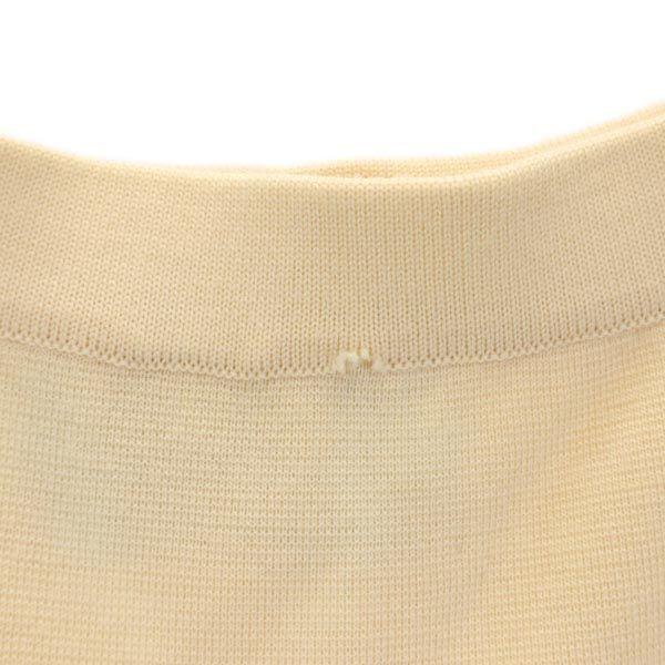 CHANEL made in Italy Mini length Wool knit skirt 40 Pleated switching Women Used