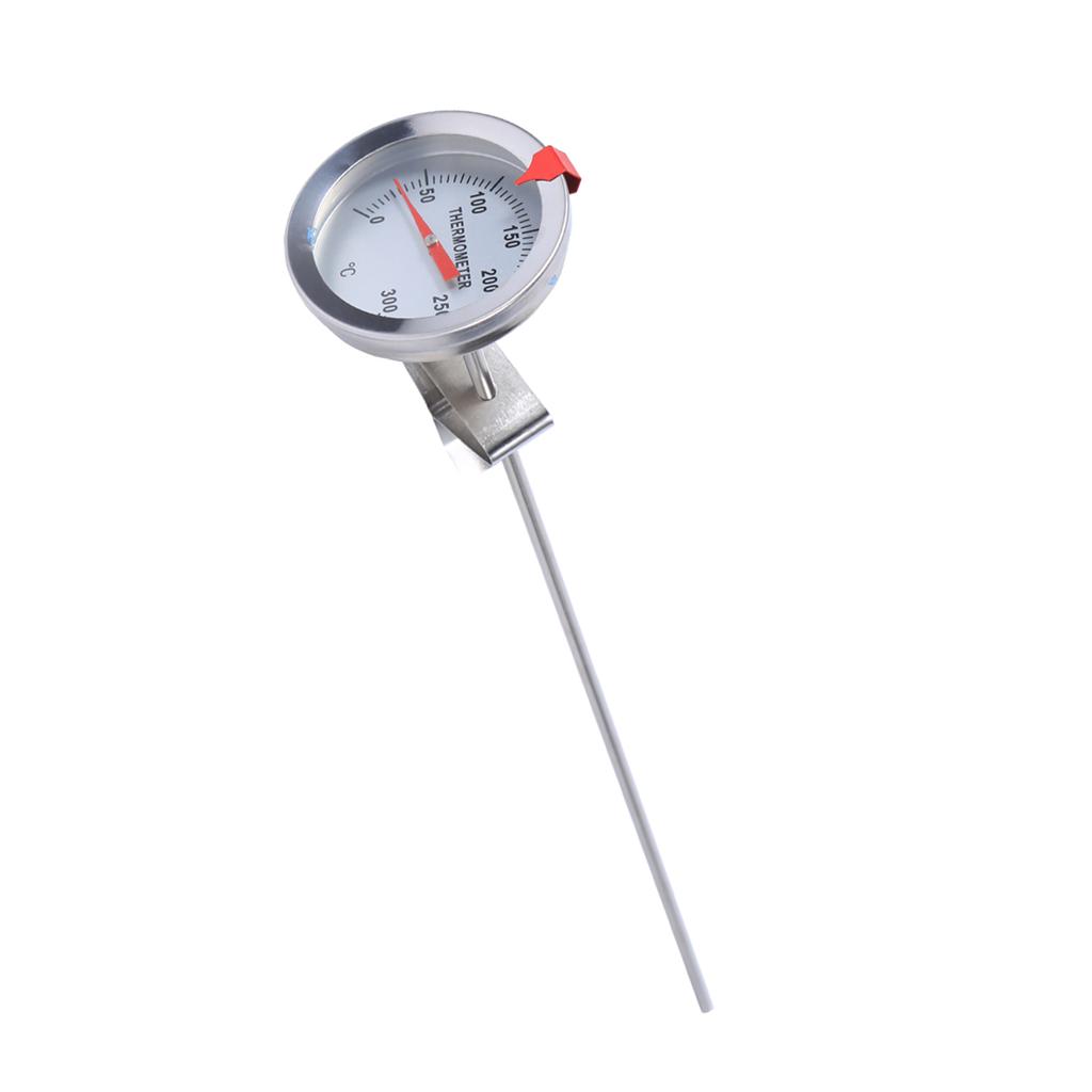 Food Probe Thermometer, 12 Inch Highly Sensitive Stainless Steel Portable Kitchen Probe Thermometer with Clip for Food Mt Kettle