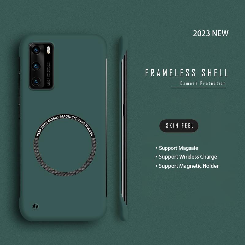 Ultra Thin Frameless Magnetic Phone Case For Huawei Puro 70 P60 P50 P40 P30 Mate 60 50 40 30 20 Nova 9 10 SE 11 12 Pro Wireless Charging Cover