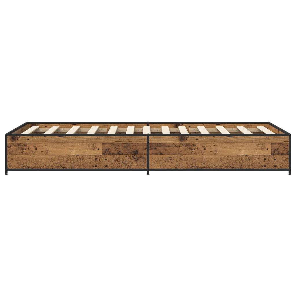 Vintage Wood Bed Frame 80 X 200 Cm Engineered Wood