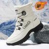 Winter Men's Boots 2026 New High Top Cotton Shoes Plush Warm Snow Boots Non-slip Hiking Boots for Men Winter High Top Sneakers