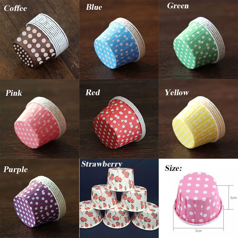 100PCS New Dot Decorate Grease-proof Muffin Cup Pan Case Paper Cupcake Liner Baking Wrapper