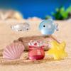 Luminous Resin Ocean Ornaments, Cartoon Shell Conch Coral Decorations for Beach Landscape Fish Tank DIY Crafts Short Descr