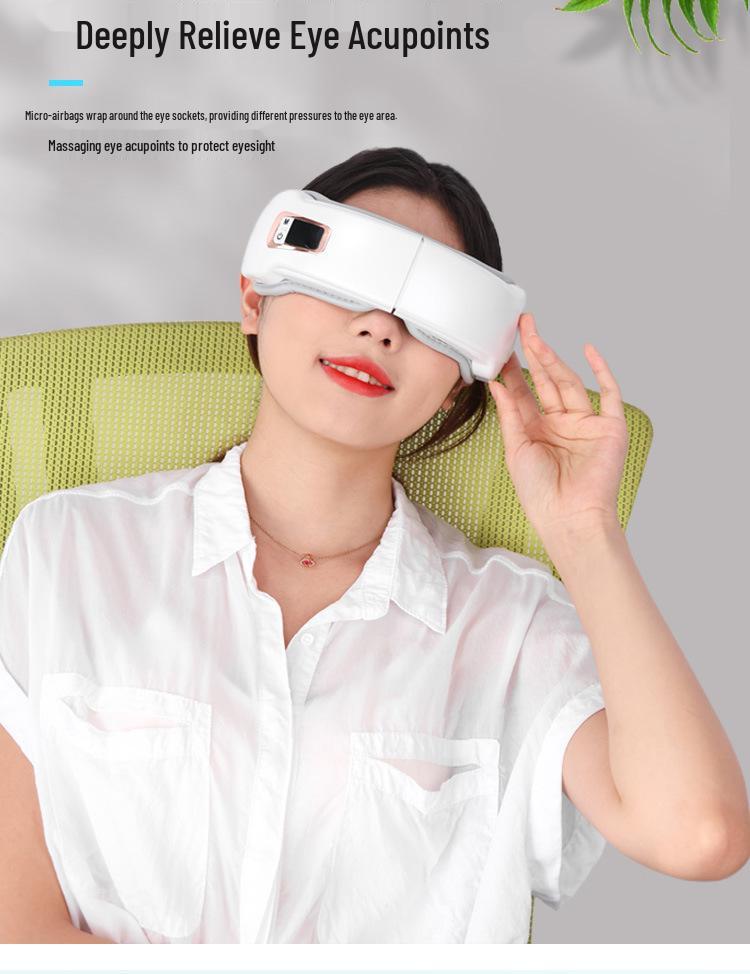 Smart Eye Massager: Air Pressure Kneading & Hot Compress Eye Care Device