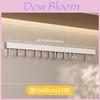 Kitchen Wall Mounting Rack With Space Aluminum Hooks For Utensils And Cookware Storage