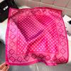New Fashion Commuter Small Silk Scarf 71cm Square Scarf Geometric Polka Dot Printing Silk Scarf Imitation Women's Imitation Silk Binding Scarf