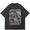 Streetwear Goddess Graphic Unisex T-Shirt Cotton Washed Black Tshirt Unisex Tops Tees Summer Short Sleeves T Shirt