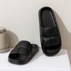 Korean version of indoor women's summer non-slip cool slippers men's couple personality thick bottom bath casual home slippers outer wear