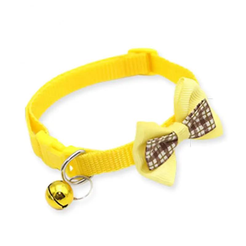 Colliers réglables pour animaux de compagnie, chat, chien, nœud papillon mignon avec pendentif cloche, cravate à la mode, boucle de sécurité, accessoires pour vêtements pour animaux de compagnie