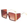 Square Sunglasses, Trendy Large-Frame Glasses Of The Same Style, Personalized Rice Nails, Metal Sunglasses For Women