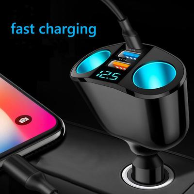Car Charger Car Accessories 360° Type-C+QC3.0+2.4A