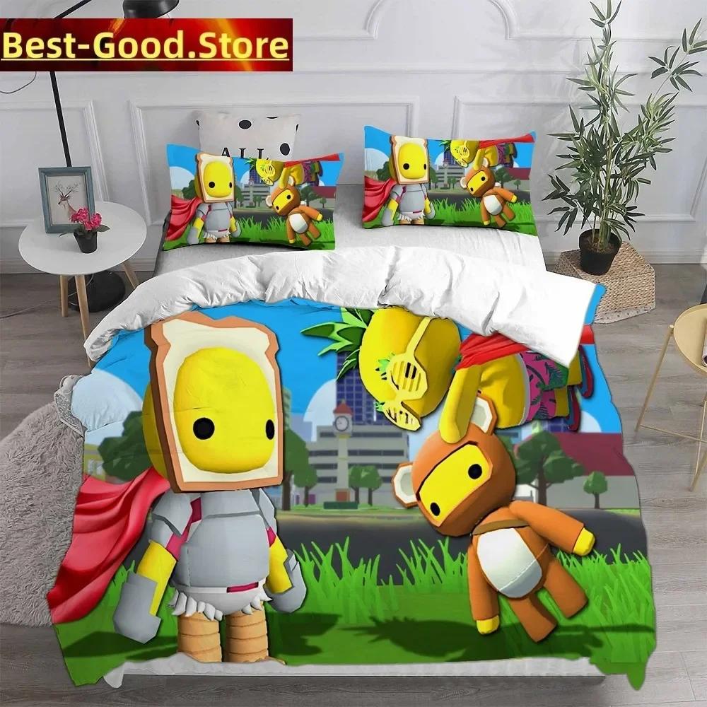 Housses de couette Ensembles de literie Wobbly & Life Simple Jumeau Complet Queen King Size Couette Anime Housse de lit Ensemble de taies d'oreiller